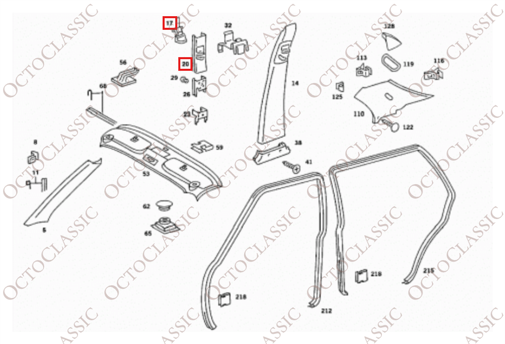 Mercedes W126 B-Pillar Safety Belt Post Cover (couvercle de la ceinture de sécurité du pilier B) Mercedes W126 B-Pillar Safety Belt Post Cover (couvercle de la ceinture de sécurité du pilier B)