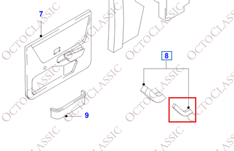 Ford Escort Mk3 Inner Handle Cover Left Or Right 1645962 / 1645959 Ford Escort Mk3 Inner Handle Cover Left Or Right 1645962 / 1645959