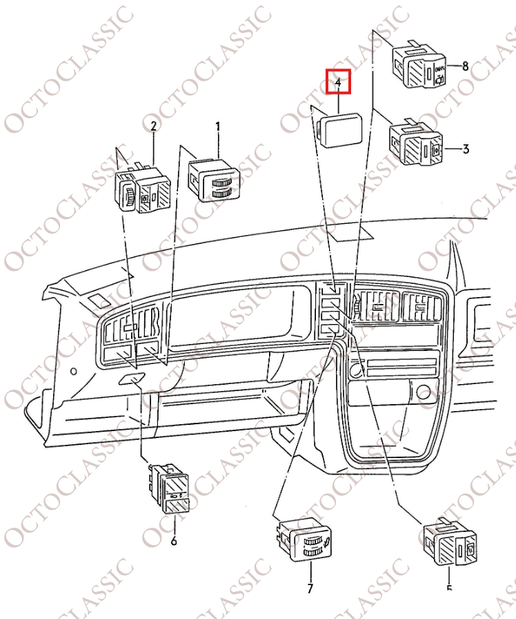 Volkswagen Corrado / Passat B3 / T4 / Polo 86C 2F / Golf Rabbit Mk1 Convertible Dummy Cover Dash Board Black 357957087 Volkswagen Corrado / Passat B3 / T4 / Polo 86C 2F / Golf Rabbit Mk1 Convertible Dummy Cover Dash Board Black 357957087