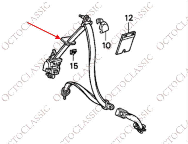 Honda Civic EG6 EJ Rear Passenger Seat Belt Cover Left Or Right 83783-SR8Z-0200 / 83733-SR8Z-0200 Honda Civic EG6 EJ Rear Passenger Seat Belt Cover Left Or Right 83783-SR8Z-0200 / 83733-SR8Z-0200
