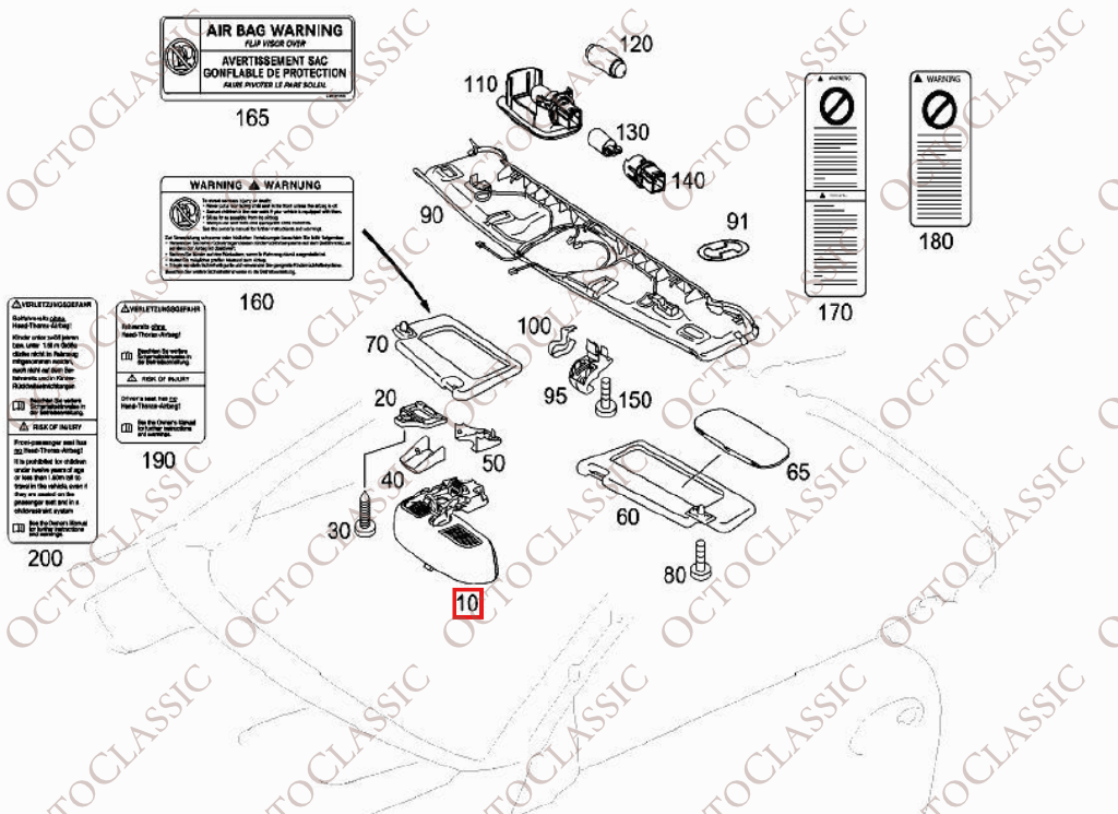 Mercedes R230 / W215 / W220 Couvercle de rétroviseur – complet A2208102017 A2208103517 (Version 1) Mercedes R230 / W215 / W220 Couvercle de rétroviseur – complet A2208102017 A2208103517 (Version 1)