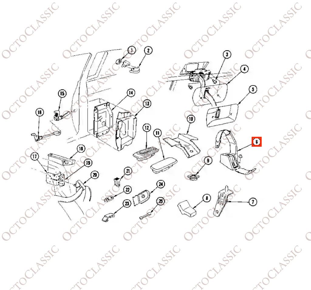 Cadillac Eldorado 9th Gen Rivestimento inferiore della cintura di sicurezza con tappi a sinistra o a destra 3 colori Cadillac Eldorado 9th Gen Rivestimento inferiore della cintura di sicurezza con tappi a sinistra o a destra 3 colori