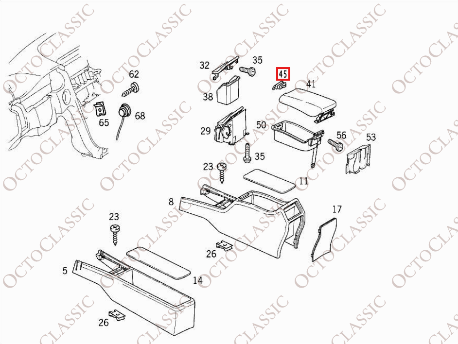 Mercedes W210 Armlehnenschloss / Armlehnenverriegelung Alle Farben A2106800684 Mercedes W210 Armlehnenschloss / Armlehnenverriegelung Alle Farben A2106800684