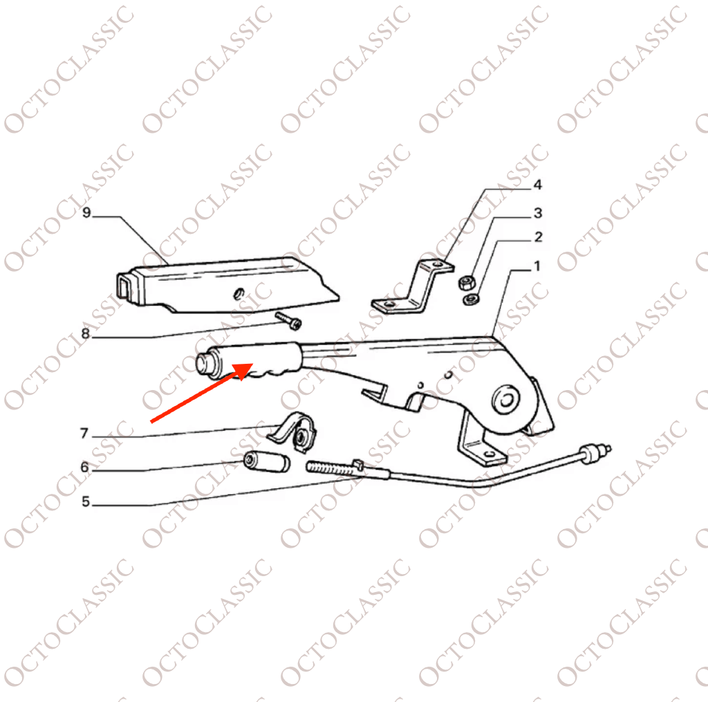 Lancia Delta HF Integrale EVO CarbonfaserHandbremsgriff Schwarz 82353728 Lancia Delta HF Integrale EVO CarbonfaserHandbremsgriff Schwarz 82353728