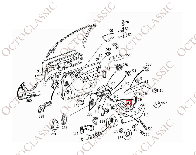 Mercedes W220 porta anteriore superiore maniglia interna sinistra o destra Tutti i colori A2208101354 / A2208101454 Mercedes W220 porta anteriore superiore maniglia interna sinistra o destra Tutti i colori A2208101354 / A2208101454