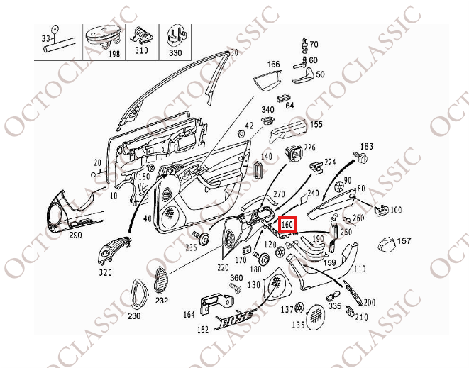 Mercedes W220 Maniglia interna porta anteriore sinistra o destra Tutti i colori A2208100154 / A2208100254 Mercedes W220 Maniglia interna porta anteriore sinistra o destra Tutti i colori A2208100154 / A2208100254