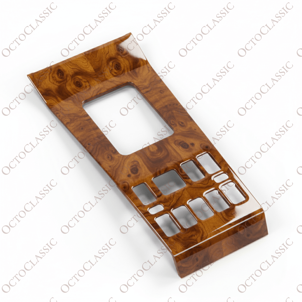 Mercedes W124 Center Console Wooden Trim Zebrano / Walnut All Version A1246833037 Mercedes W124 Center Console Wooden Trim Zebrano / Walnut All Version A1246833037
