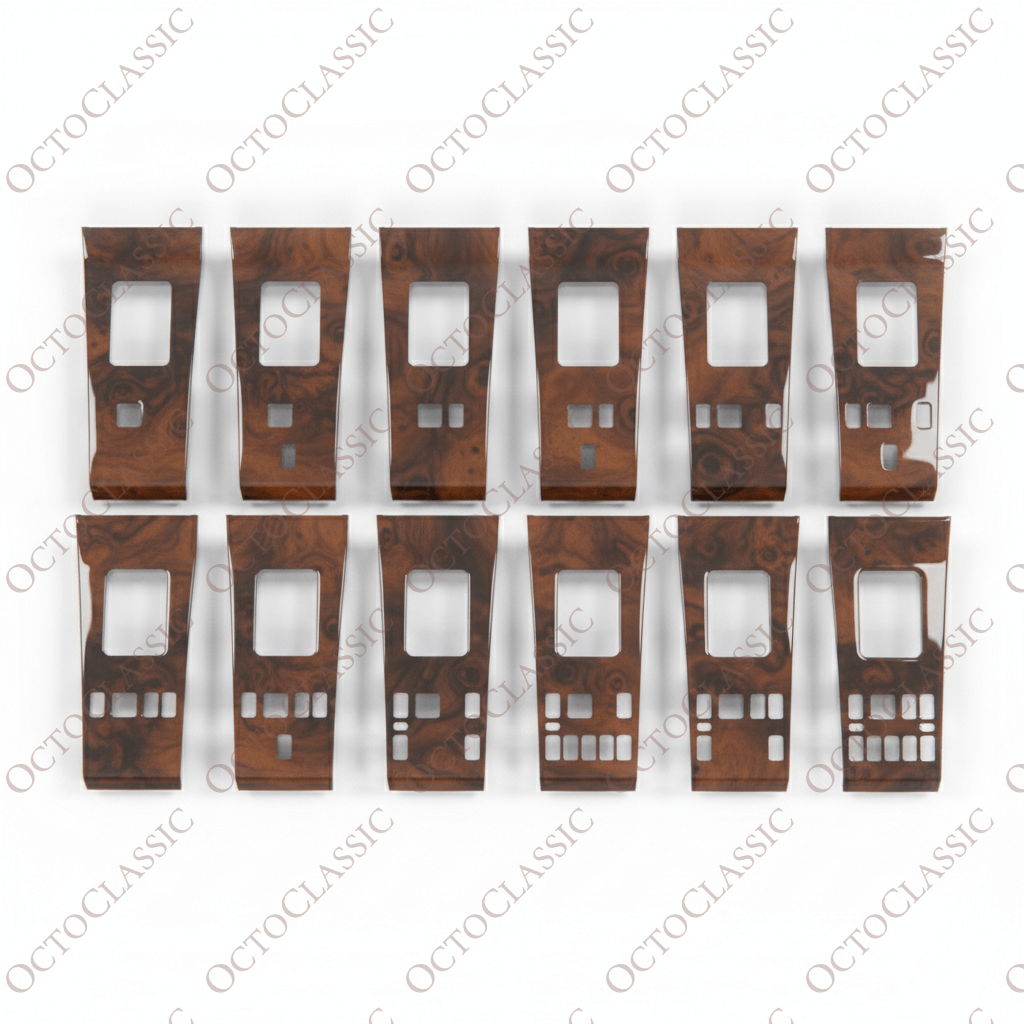 Mercedes W124 Center Console Wooden Trim Zebrano / Walnut All Version A1246833037 Mercedes W124 Center Console Wooden Trim Zebrano / Walnut All Version A1246833037