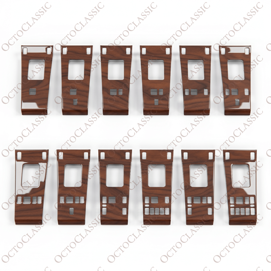Mercedes W124 Center Console Wooden Trim Zebrano / Walnut All