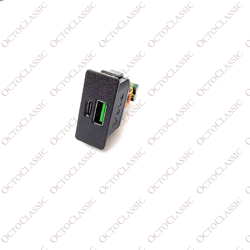 Mercedes W124 / W201 Center Console Switch Blank With USB Charger Mercedes W124 / W201 Center Console Switch Blank With USB Charger