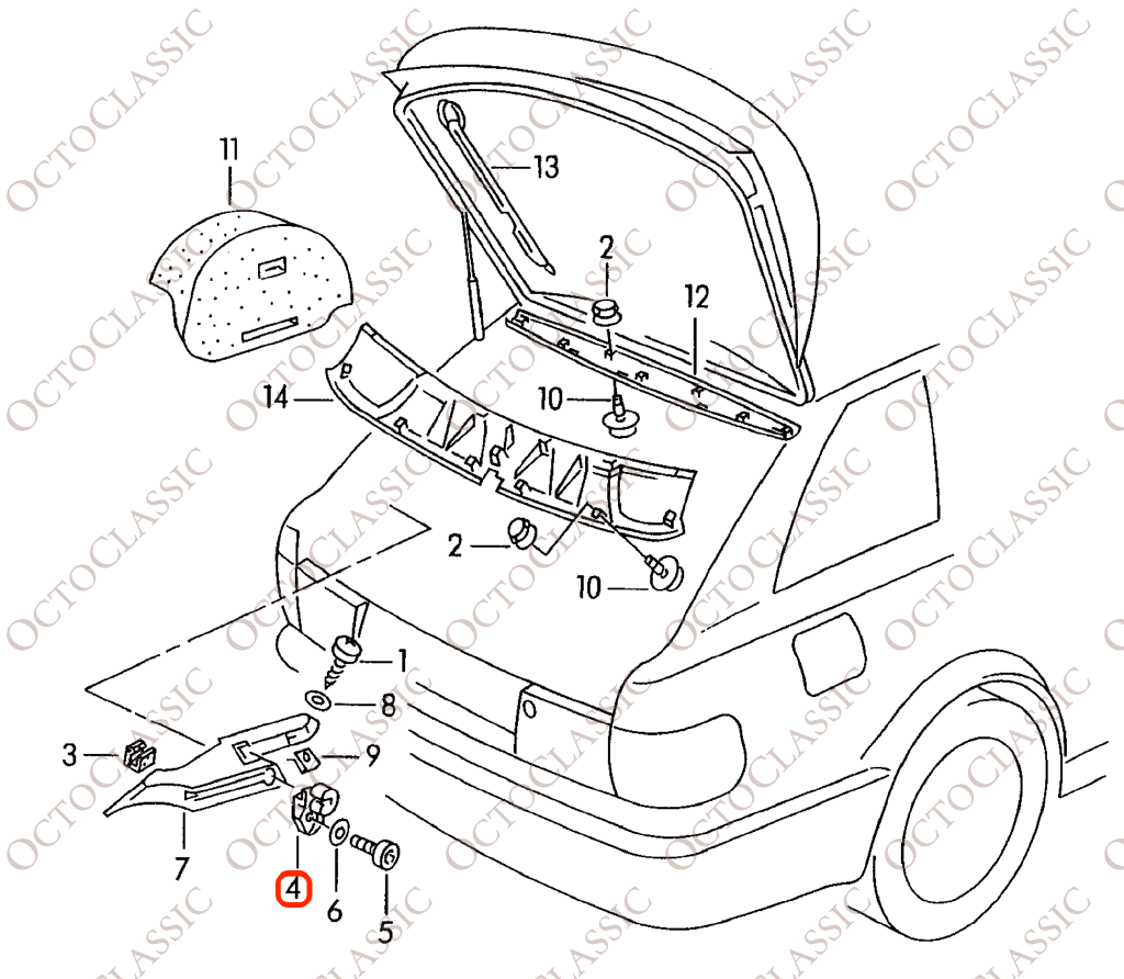 Audi Coupe Parcel Shelf Holder Juego De 2 Todos Los Colores 895863619 / 895863620 Audi Coupe Parcel Shelf Holder Juego De 2 Todos Los Colores 895863619 / 895863620