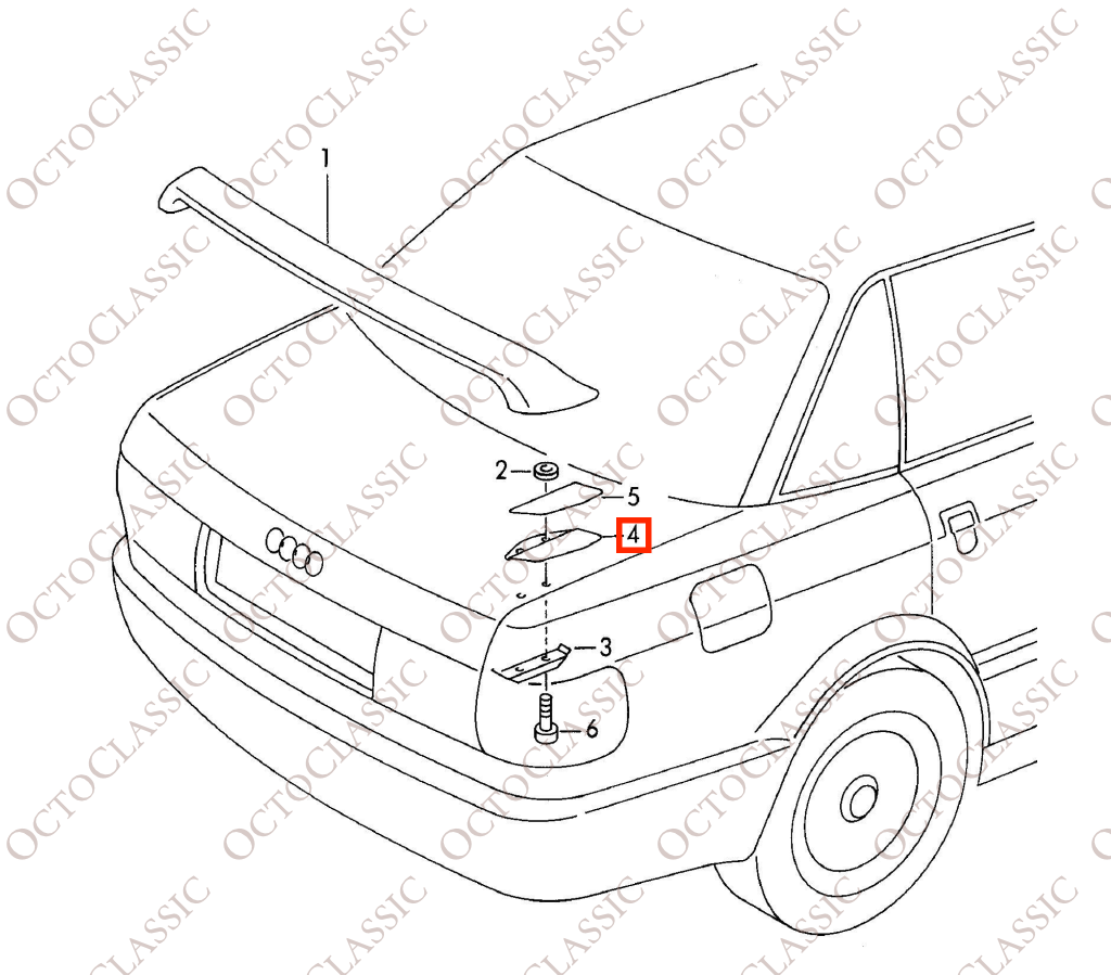 Audi 80 Competition DTM Spoiler Stand Set Of 2 Primed 8A5827979 / 8A5827980 Audi 80 Competition DTM Spoiler Stand Set Of 2 Primed 8A5827979 / 8A5827980