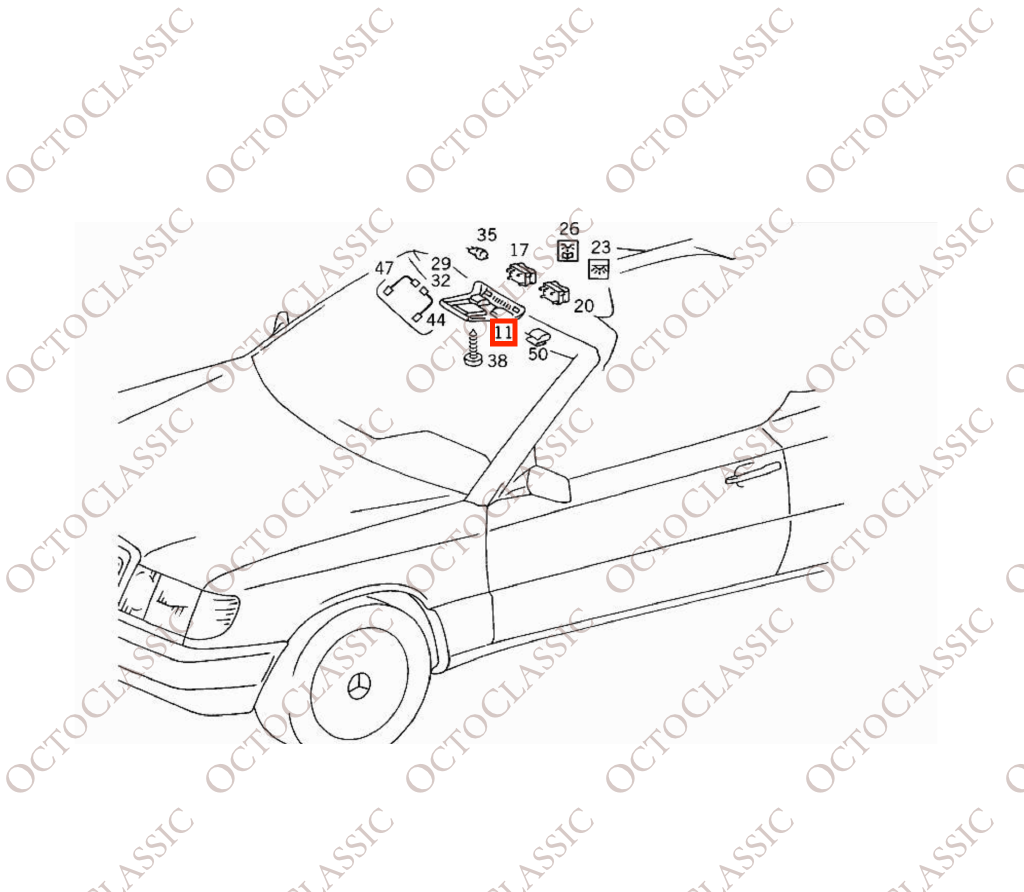 Mercedes A124 Convertible Wooden Interior Overhead Console Dome Light 4 Wood Types A1248202901 Mercedes A124 Convertible Wooden Interior Overhead Console Dome Light 4 Wood Types A1248202901