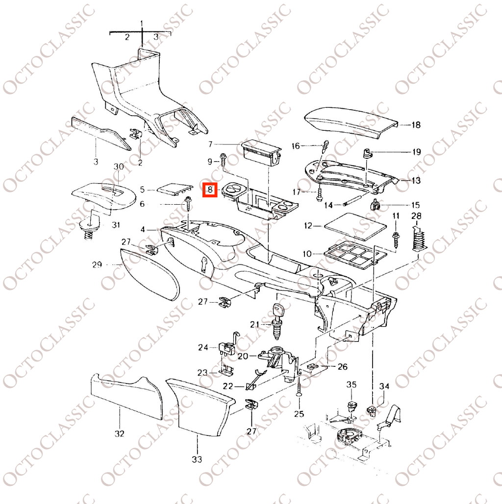 Porsche 911 996 / 986 Boxster: pannello alloggiamento interruttori alzacristalli elettrici della console centrale – Posacenere per non fumatori, tutti i colori 99655209500 Porsche 911 996 / 986 Boxster: pannello alloggiamento interruttori alzacristalli elettrici della console centrale – Posacenere per non fumatori, tutti i colori 99655209500
