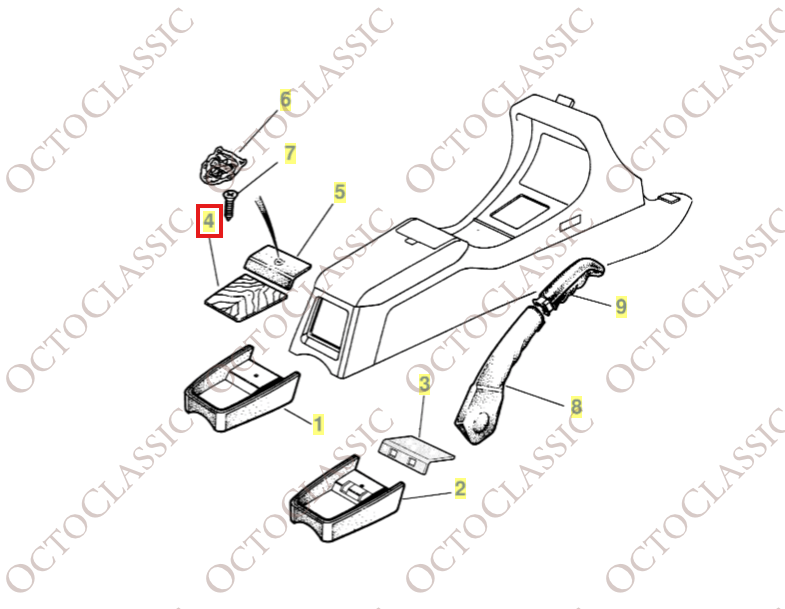 Jaguar XJ X300 Extension de la console centrale arrière Placage bois ronce de noyer GMD8330AA Jaguar XJ X300 Extension de la console centrale arrière Placage bois ronce de noyer GMD8330AA