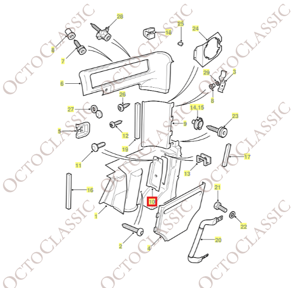 Land Rover Discovery Cache feu intérieur gauche ou droit Toutes couleurs MXC2007 / MXC2006 Land Rover Discovery Cache feu intérieur gauche ou droit Toutes couleurs MXC2007 / MXC2006
