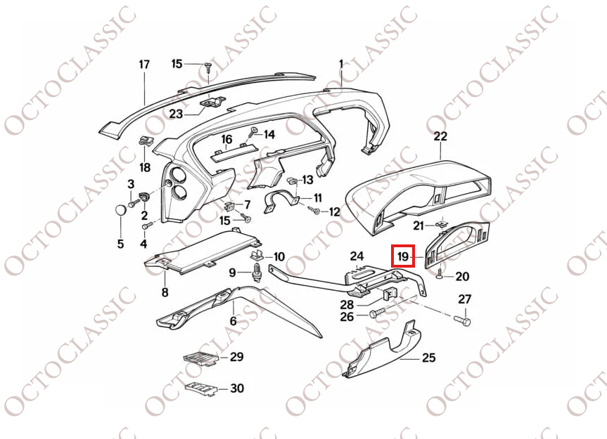 BMW E31 8 Series Instrument Cluster Surround Cover Trim LHD Or RHD Black 51451940779 / 51451970748 BMW E31 8 Series Instrument Cluster Surround Cover Trim LHD Or RHD Black 51451940779 / 51451970748