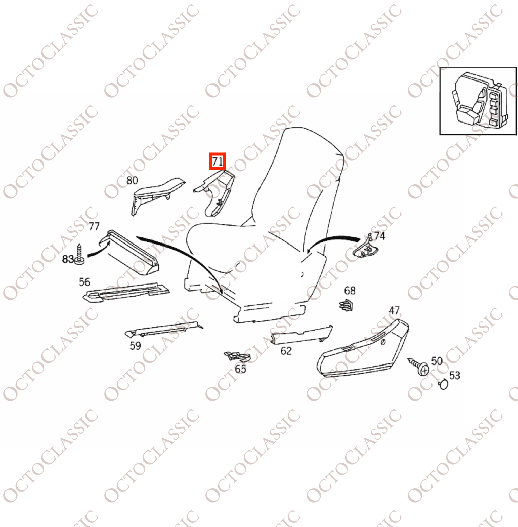 Mercedes W140 C140 CL Asiento Delantero Recubrimiento Lateral Izquierdo O Derecho Todos Los Colores A1409101818 / A1409102818 Mercedes W140 C140 CL Asiento Delantero Recubrimiento Lateral Izquierdo O Derecho Todos Los Colores A1409101818 / A1409102818