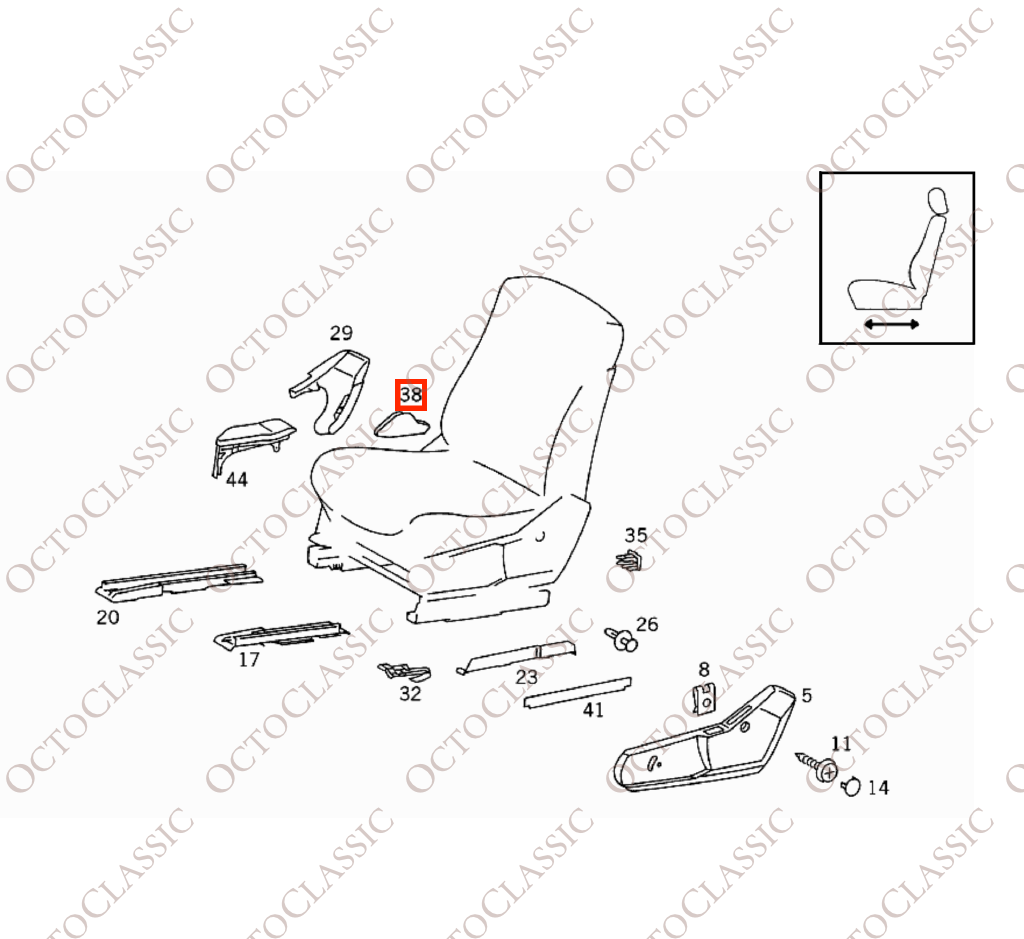 Mercedes W140 / C140 CL Tapiceria Asiento Delantero Izquierda O Derecha Todos Los Colores A1409180530 / A1409180630 Mercedes W140 / C140 CL Tapiceria Asiento Delantero Izquierda O Derecha Todos Los Colores A1409180530 / A1409180630