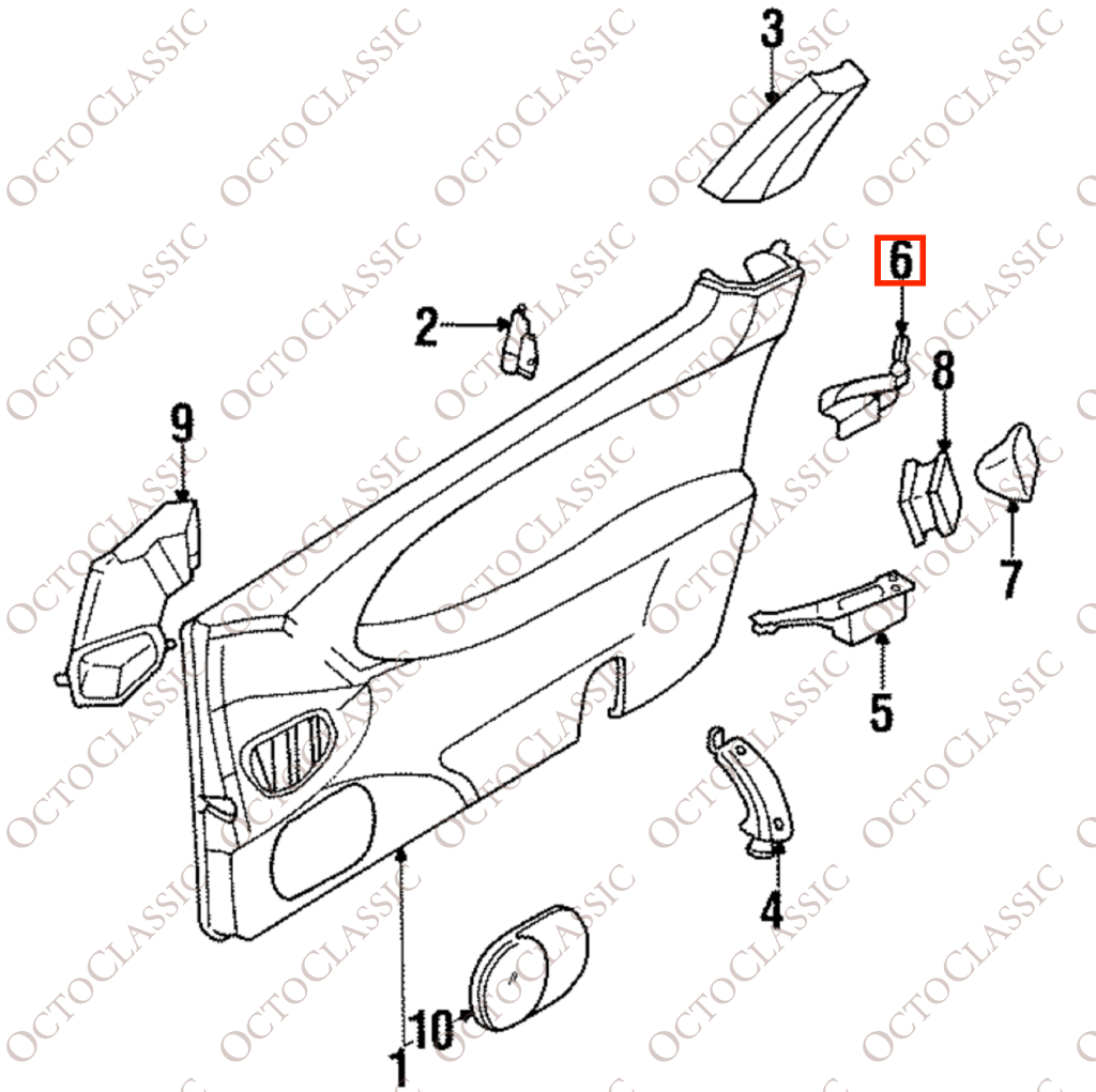 Nissan 300ZX Z32 Seat Belt Finisher Trim Left Or Right All Colors 87835-30P00 / 87834-30P00 Nissan 300ZX Z32 Seat Belt Finisher Trim Left Or Right All Colors 87835-30P00 / 87834-30P00