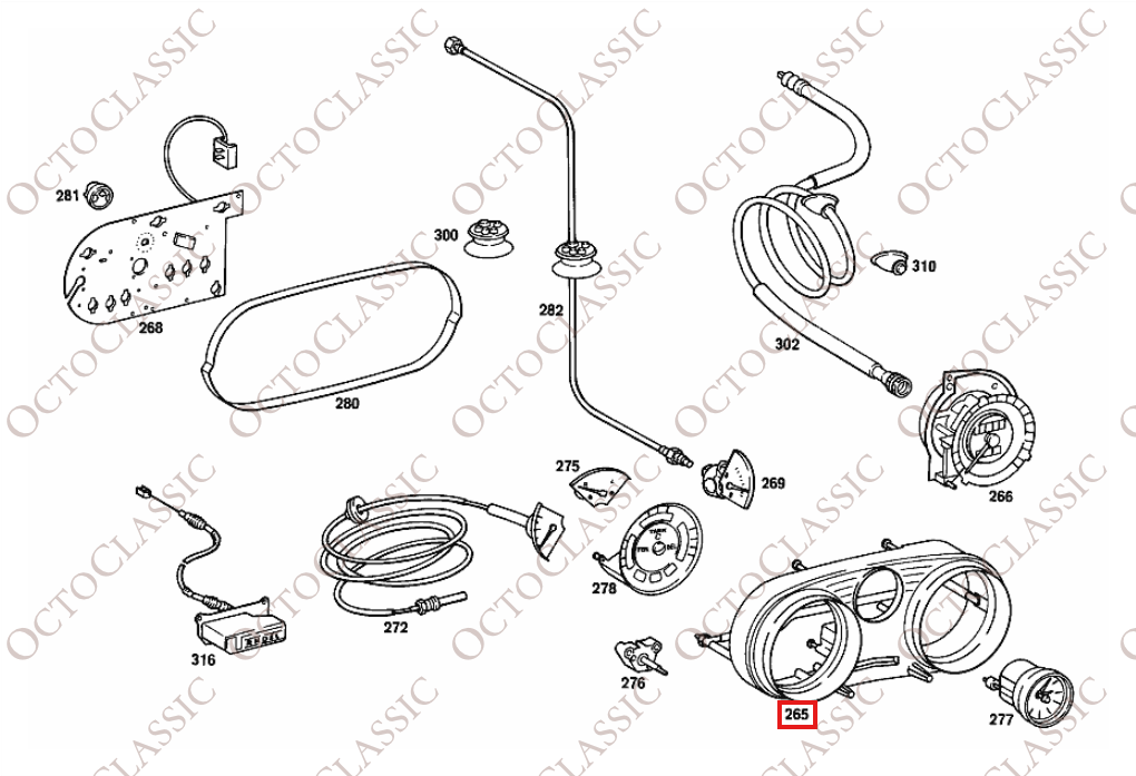Ramka wskaźnika prędkościomierza Mercedes W114 W115 A1155423801 czarna Ramka wskaźnika prędkościomierza Mercedes W114 W115 A1155423801 czarna