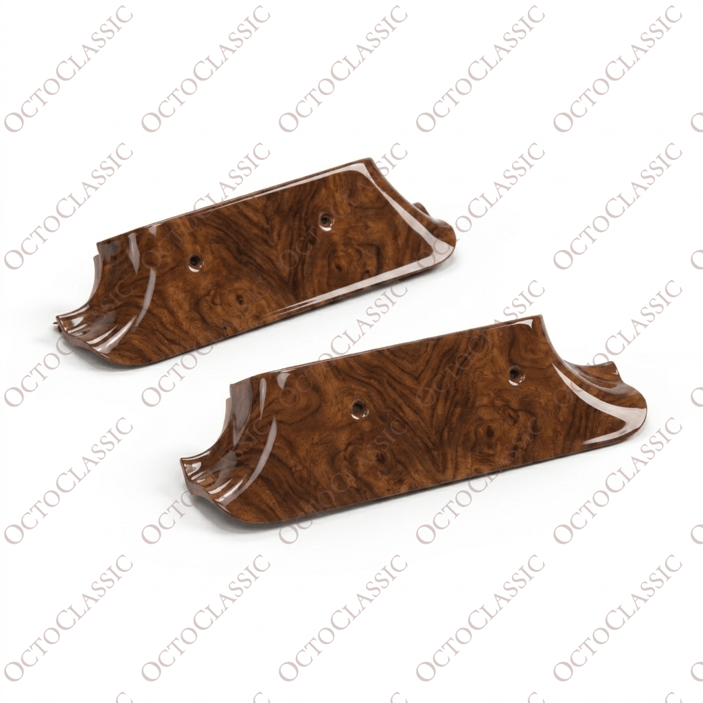 Mercedes W126 B-Pillar Lower Wooden Trim Covers Set Of 2 4 Wood Types A1266920122 / A1266920222 Mercedes W126 B-Pillar Lower Wooden Trim Covers Set Of 2 4 Wood Types A1266920122 / A1266920222