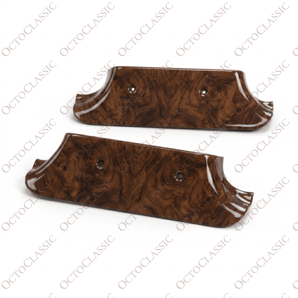 Mercedes W126 B-Pillar Lower Wooden Trim Covers Set Of 2 4 Wood Types A1266920122 / A1266920222 Mercedes W126 B-Pillar Lower Wooden Trim Covers Set Of 2 4 Wood Types A1266920122 / A1266920222