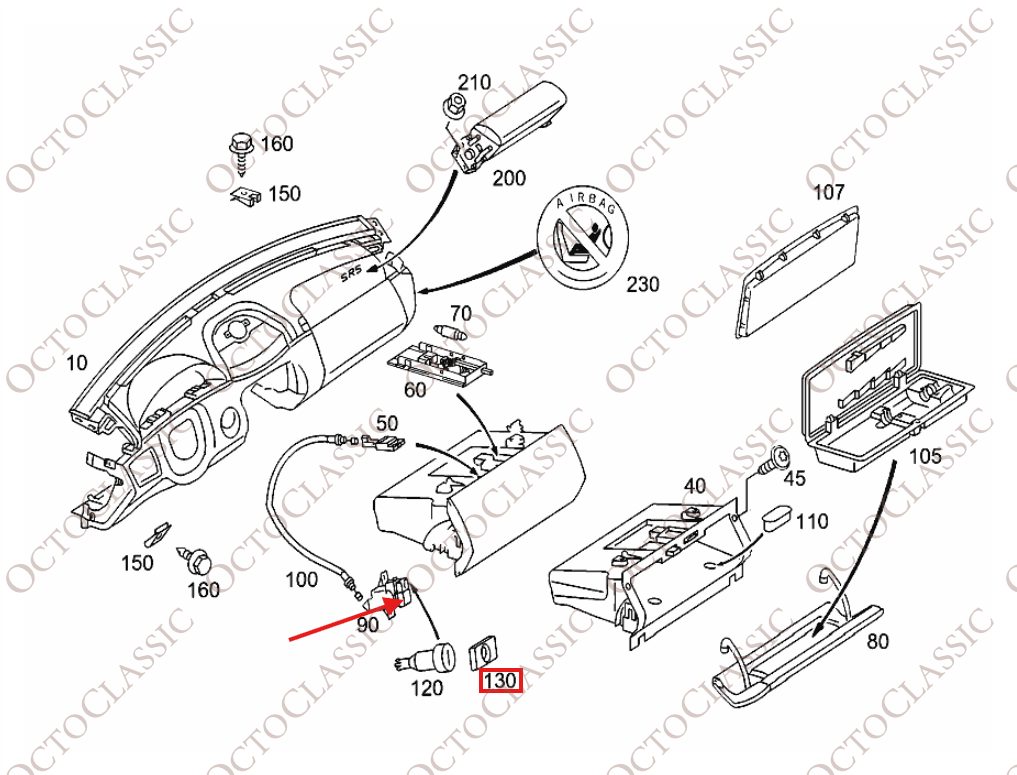 Mercedes W215 Guantiera Maniglia Coperchio Serratura Pulsante Coprire LHD O RHD Tutti i colori A2156801184 A2156890730 Mercedes W215 Guantiera Maniglia Coperchio Serratura Pulsante Coprire LHD O RHD Tutti i colori A2156801184 A2156890730