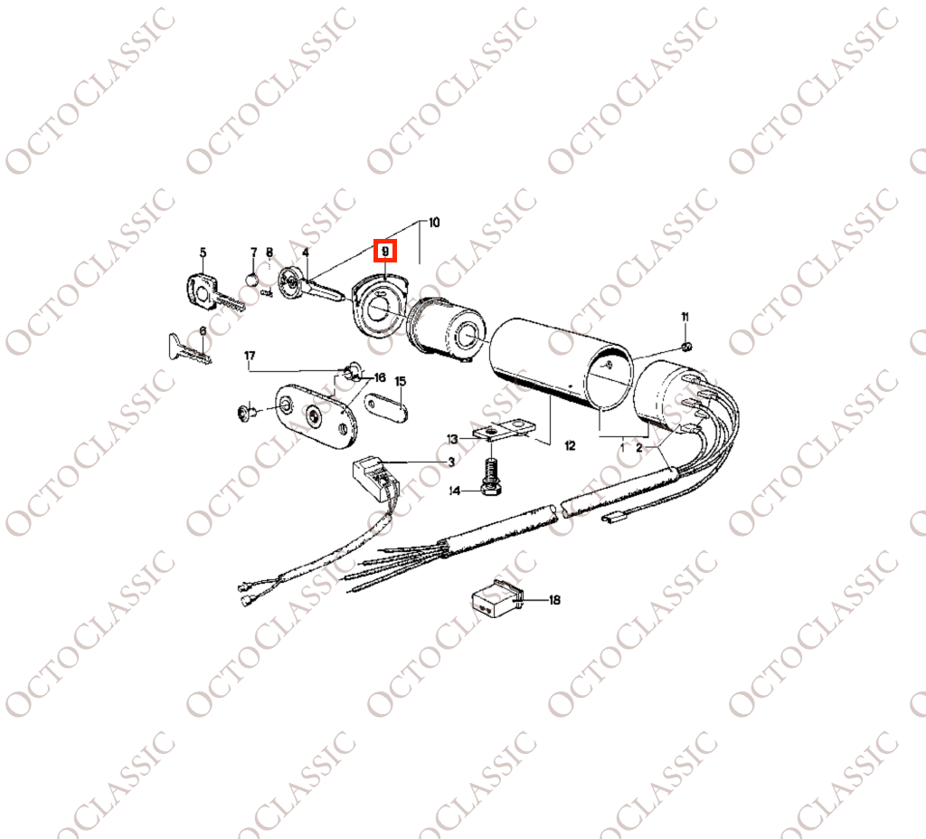 BMW E23 / E24 / E28 Allumage Barrel Lock Surround Cover Cap Black 32321151726 BMW E23 / E24 / E28 Allumage Barrel Lock Surround Cover Cap Black 32321151726