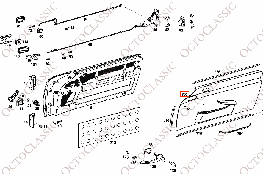 Mercedes W113 Pagode 250 SL / 280 SL Pannelli porta / pannelli di base per tappezzeria Set di 2 A1137200570 / A1137200670 Mercedes W113 Pagode 250 SL / 280 SL Pannelli porta / pannelli di base per tappezzeria Set di 2 A1137200570 / A1137200670