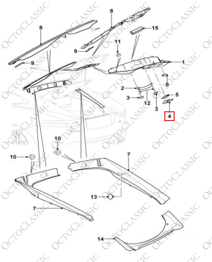 Jaguar F-Type Trunk Lock Cover Trim Negro T2R8630 Jaguar F-Type Trunk Lock Cover Trim Negro T2R8630