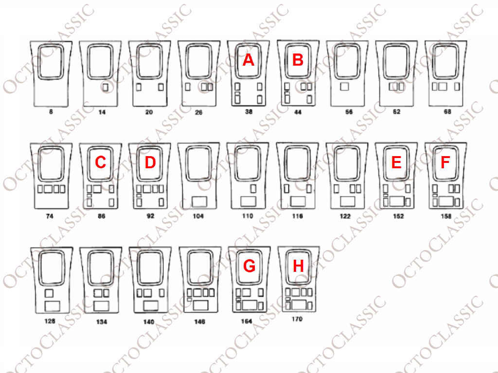 Mercedes W126 C126 SEC Facelift Cache Console Centrale Bois Toutes Versions Zebrano / Noyer Mercedes W126 C126 SEC Facelift Cache Console Centrale Bois Toutes Versions Zebrano / Noyer