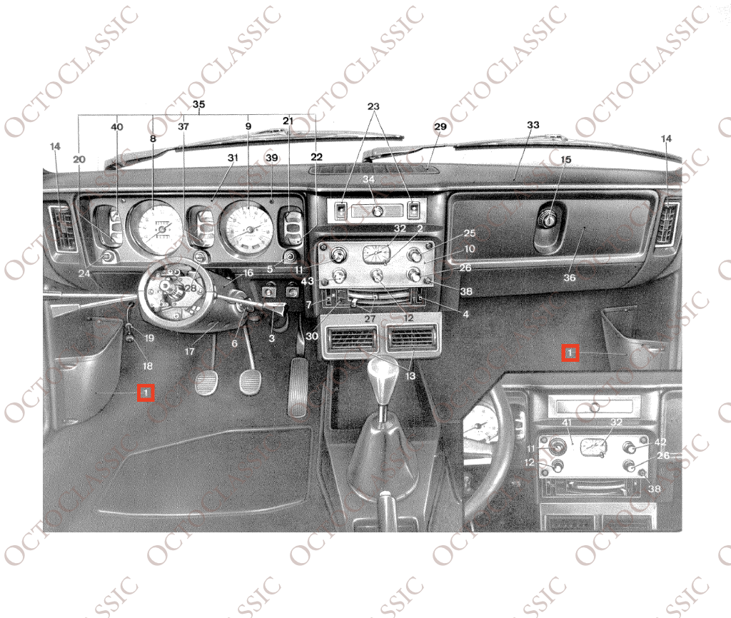 Lancia Beta Coupe / HPE Lower A-Pillar Pocket Left Or Right Black 82308352 / 82308351 Lancia Beta Coupe / HPE Lower A-Pillar Pocket Left Or Right Black 82308352 / 82308351