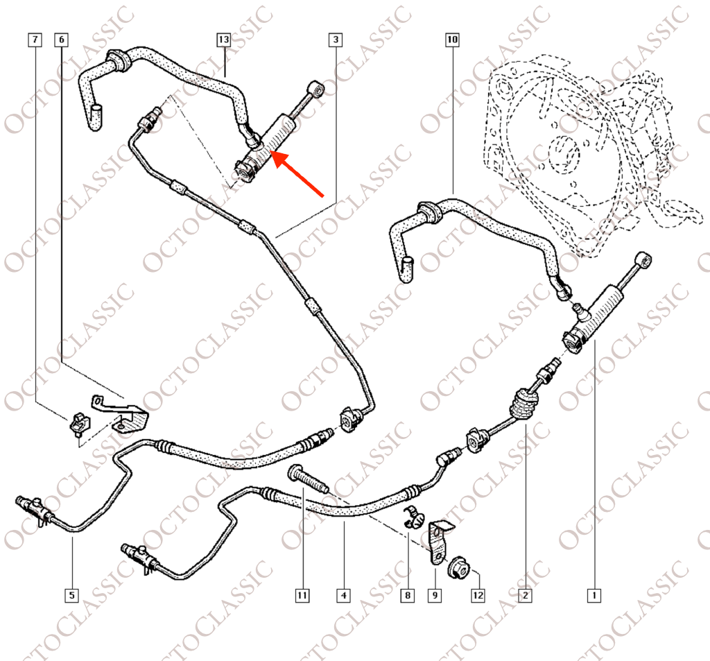 Renault Kangoo 4×4 embrayage hydraulique Master Cylinder Bleed Connector 8200715799 Renault Kangoo 4×4 embrayage hydraulique Master Cylinder Bleed Connector 8200715799