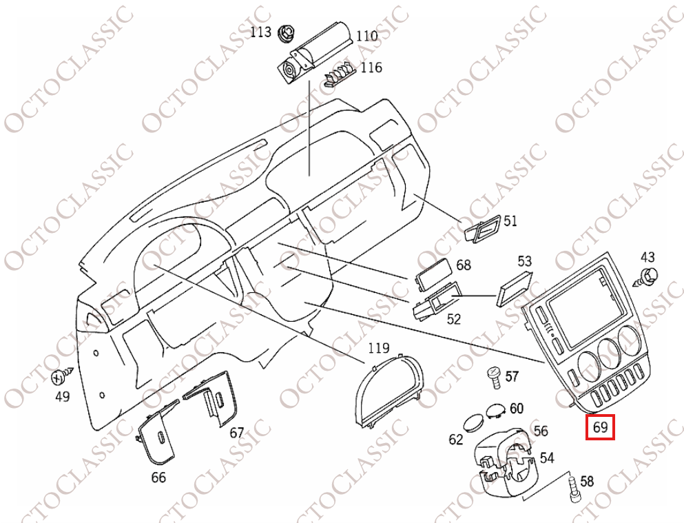 Mercedes W163 Wooden Dashboard Centre Console Stereo Surround Frame Behr Mercedes W163 Wooden Dashboard Centre Console Stereo Surround Frame Behr