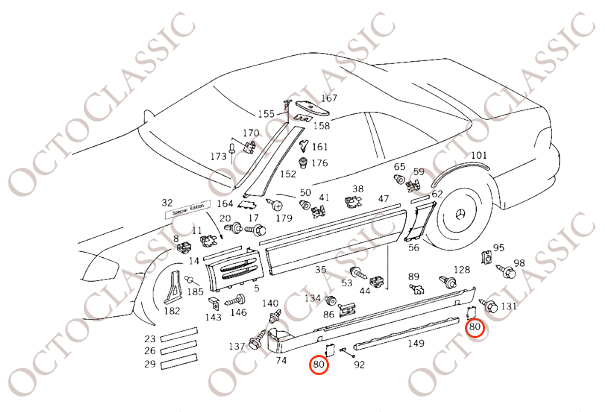 R129 Pre-Lift Jacking Point Cover Set Of 4 Pieces All Colors A1296980030 / A1296980030/ A1296980130 / A1296980230 R129 Pre-Lift Jacking Point Cover Set Of 4 Pieces All Colors A1296980030 / A1296980030/ A1296980130 / A1296980230