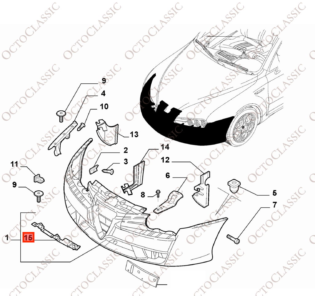 Alfa Romeo Brera / 939 Spider Faro Lavaparabrisas Trim Izquierda o Derecha Negro 50507865 / 50507864 Alfa Romeo Brera / 939 Spider Faro Lavaparabrisas Trim Izquierda o Derecha Negro 50507865 / 50507864