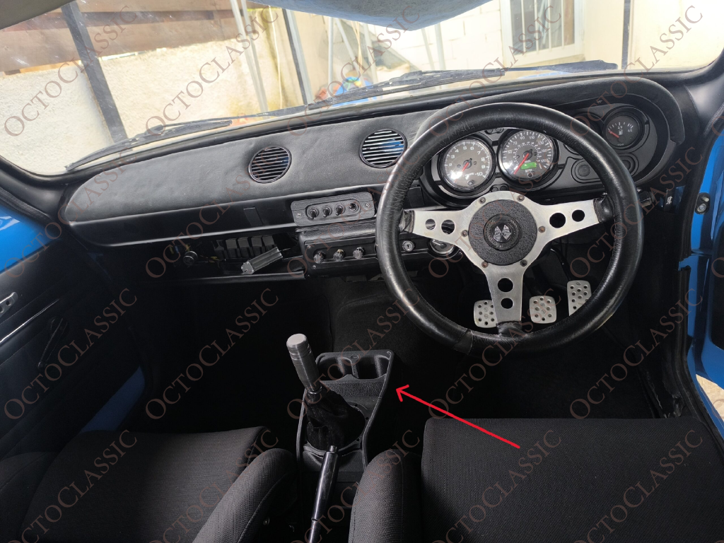 Ford Escort MK1 Custom Modular Centre Console Black Ford Escort MK1 Custom Modular Centre Console Black