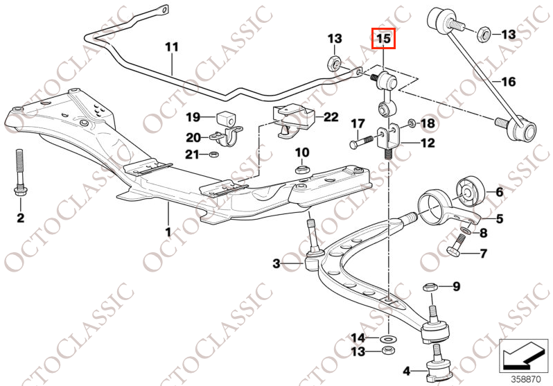 BMW Serie 3 E30 / E36: juego de 2 barras estabilizadoras delanteras (izquierda y derecha) 31351128737 / 31351091764 BMW Serie 3 E30 / E36: juego de 2 barras estabilizadoras delanteras (izquierda y derecha) 31351128737 / 31351091764