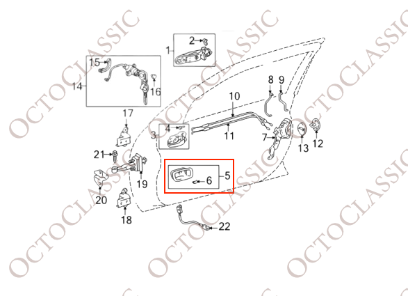 Lexus IS300 RX300 Innentürverriegelungsverkleidung links oder rechts auf der Fahrerseite Lexus IS300 RX300 Innentürverriegelungsverkleidung links oder rechts auf der Fahrerseite