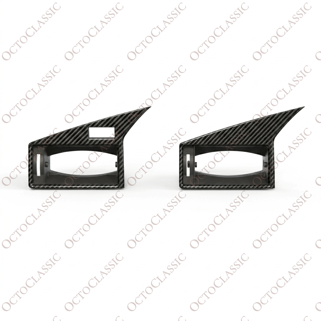 Boîtier de grille d’aération côté conducteur en fibre de carbone pour Mercedes W201, 2 versions (conduite à gauche ou à droite) : A2018301154 / A2018300374 Boîtier de grille d’aération côté conducteur en fibre de carbone pour Mercedes W201, 2 versions (conduite à gauche ou à droite) : A2018301154 / A2018300374
