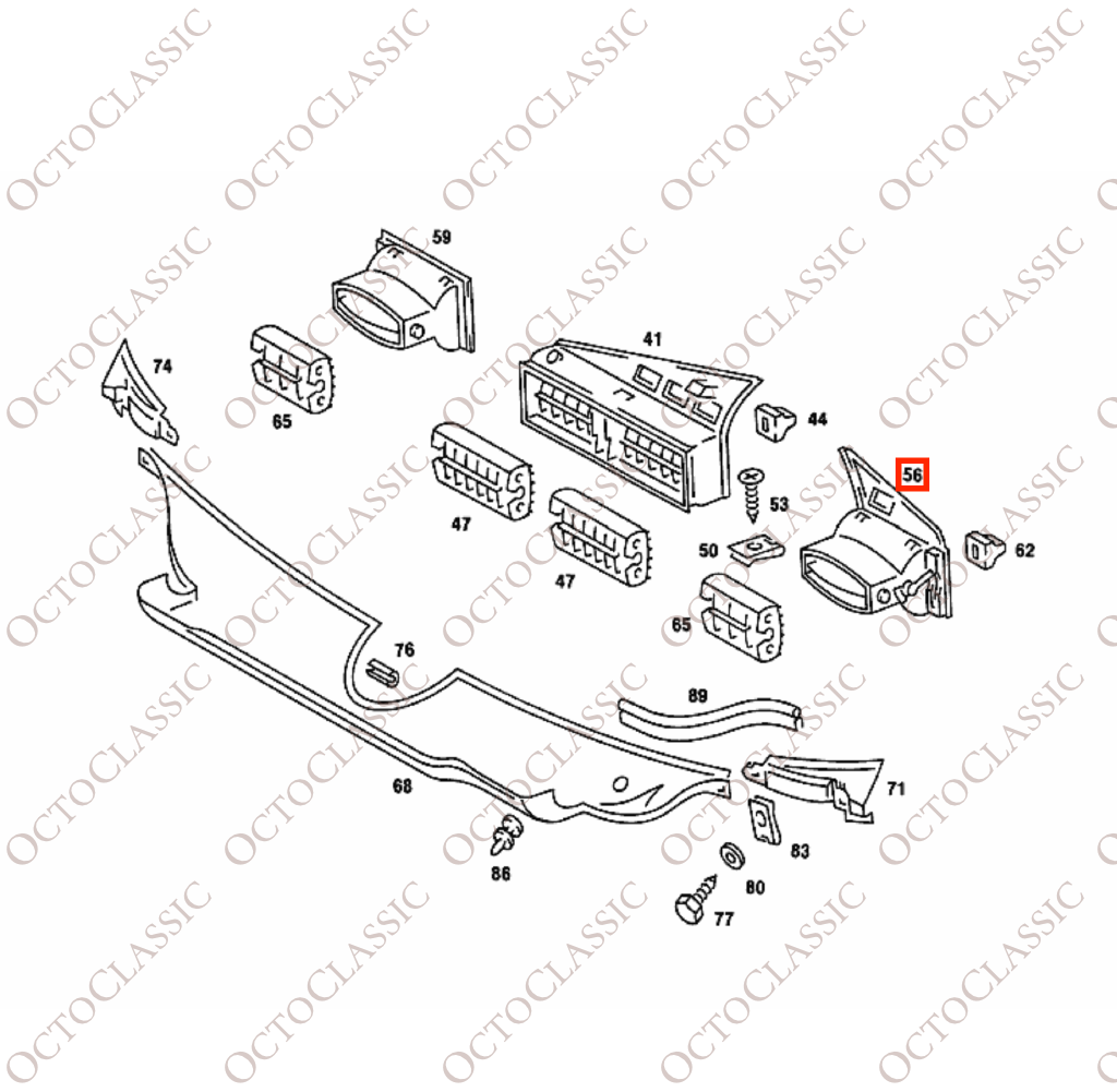 Boîtier de grille d’aération côté conducteur en fibre de carbone pour Mercedes W201, 2 versions (conduite à gauche ou à droite) : A2018301154 / A2018300374 Boîtier de grille d’aération côté conducteur en fibre de carbone pour Mercedes W201, 2 versions (conduite à gauche ou à droite) : A2018301154 / A2018300374