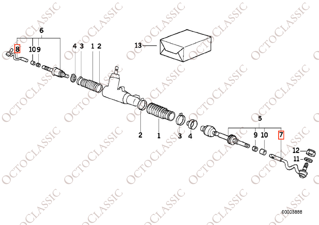 BMW serii 3 E36 / BMW Z3 Roadster E36 – zestaw końcówek drążków kierowniczych (2 szt., lewa i prawa) 32111139313 / 32111139314 BMW serii 3 E36 / BMW Z3 Roadster E36 – zestaw końcówek drążków kierowniczych (2 szt., lewa i prawa) 32111139313 / 32111139314