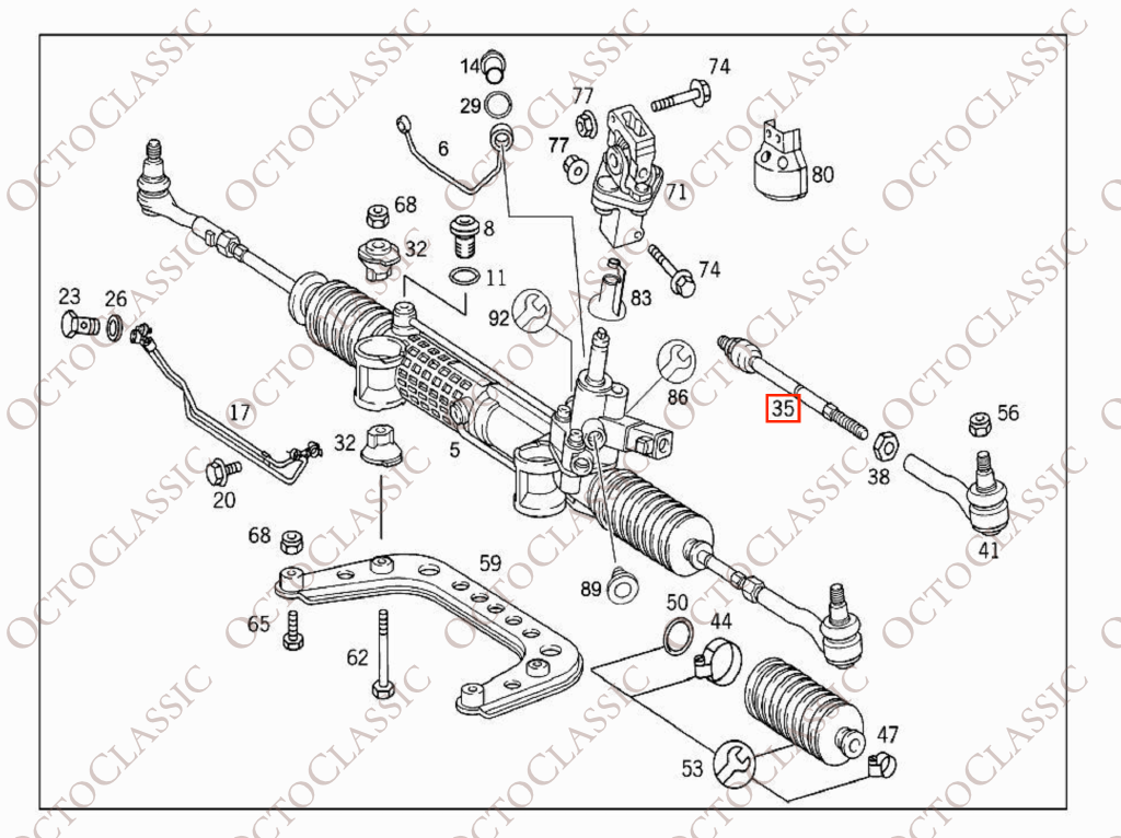 Mercedes E-Klasse W210 / S210 Spurstange / Innere Spurstange, 2er-Satz (links und rechts) A2103380415 Mercedes E-Klasse W210 / S210 Spurstange / Innere Spurstange, 2er-Satz (links und rechts) A2103380415