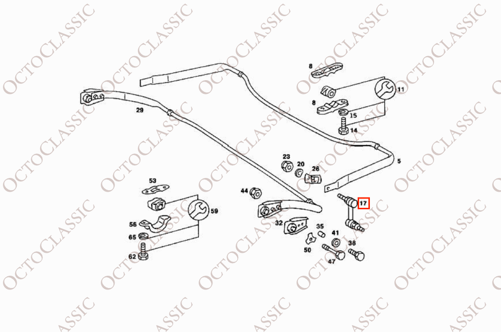 Mercedes W123 / R107 Front Stabilizer Link Set Of 2 Left And Right A1153201789 Mercedes W123 / R107 Front Stabilizer Link Set Of 2 Left And Right A1153201789