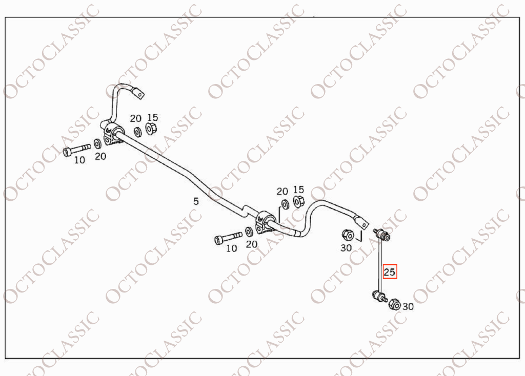 Mercedes S-Class W140 / W220 Front Stabilizer Link Set Of 2 Left And Right A2203203689 Mercedes S-Class W140 / W220 Front Stabilizer Link Set Of 2 Left And Right A2203203689