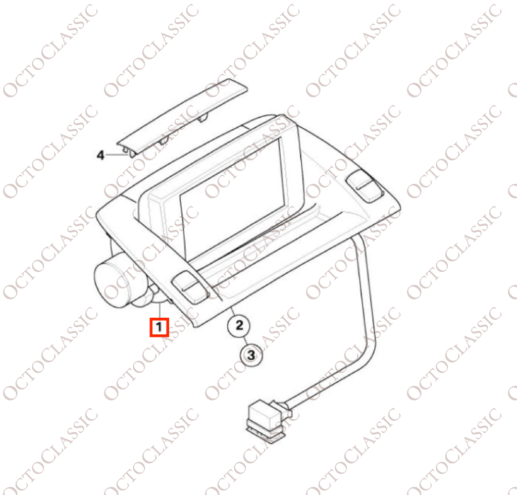 BMW Z4 E85 / E86 CID: Soporte trasero de la carcasa del marco superior de la pantalla central de información, negro 65509137034 / 65509169175 / 88 311 343 BMW Z4 E85 / E86 CID: Soporte trasero de la carcasa del marco superior de la pantalla central de información, negro 65509137034 / 65509169175 / 88 311 343