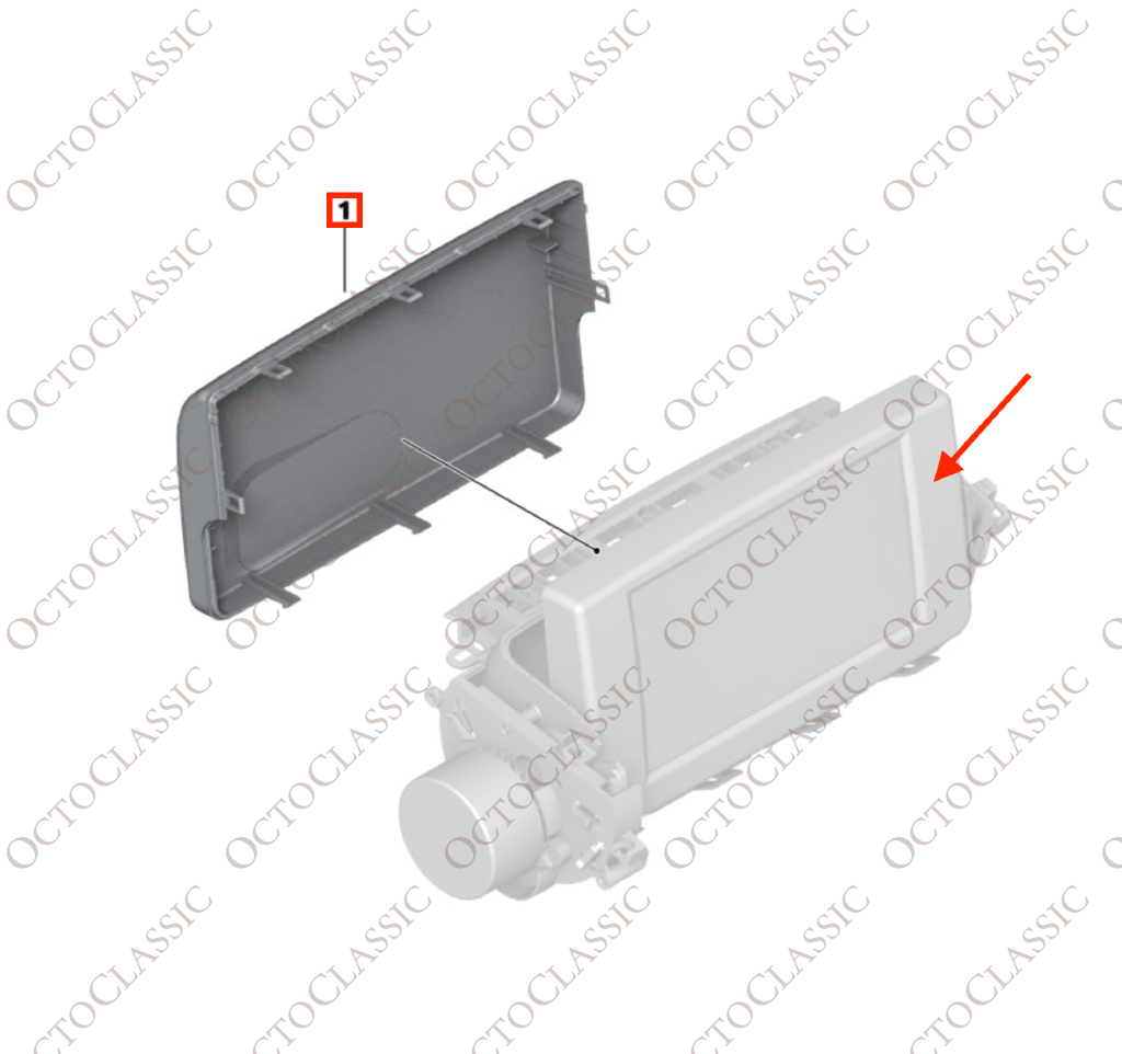 BMW Z4 E85 / E86: Marco de la pantalla de información central (CID), negro, 65502413696 / 65509137034 / A2C53140534 BMW Z4 E85 / E86: Marco de la pantalla de información central (CID), negro, 65502413696 / 65509137034 / A2C53140534