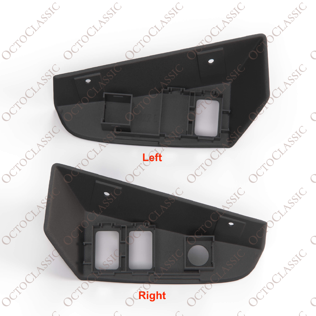 Porsche 944 / 968 Alloggiamento pulsante comando finestrino pannello porta, sinistro o destro, guida a destra, nero 94455527100 / 94455527201 Porsche 944 / 968 Alloggiamento pulsante comando finestrino pannello porta, sinistro o destro, guida a destra, nero 94455527100 / 94455527201