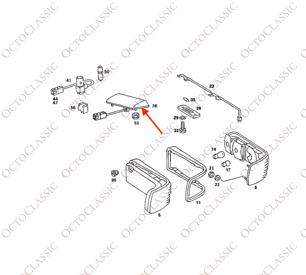 Mercedes SL R107 Dritte Bremsleuchte – Gummidichtung, schwarz A1078200056 Mercedes SL R107 Dritte Bremsleuchte – Gummidichtung, schwarz A1078200056